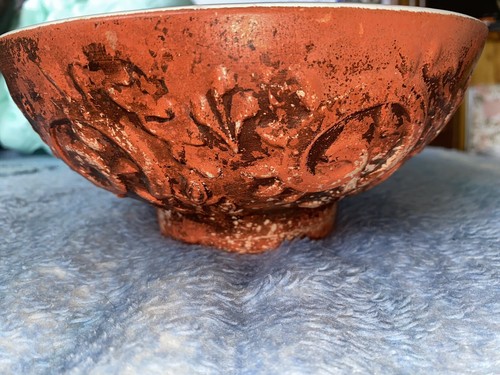 Vintage Ceramic "Haeger" Pottery USA Ceramic Bowl; Burnt Orange; #102 - Picture 12 of 12
