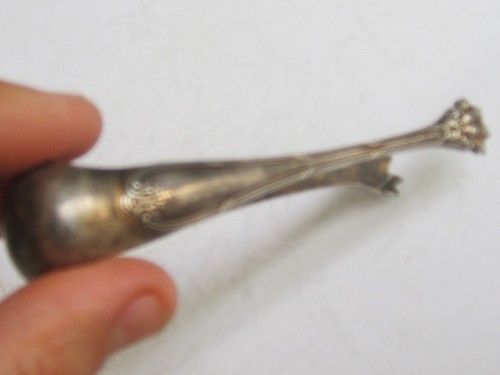 Antiguas correas francesas de azúcar con pata de león marcadas con plata 950, L 12 cm - Imagen 5 de 10