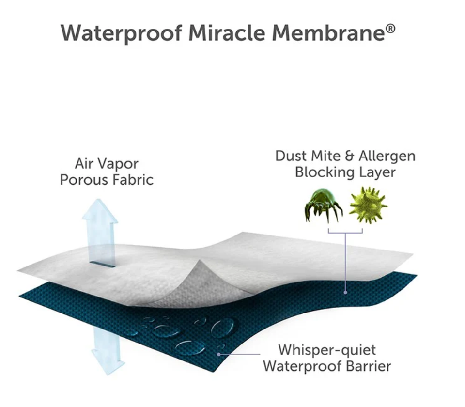 Protect A Bed Cotton Mattress Protector, Long Small Single 75x200x35cm