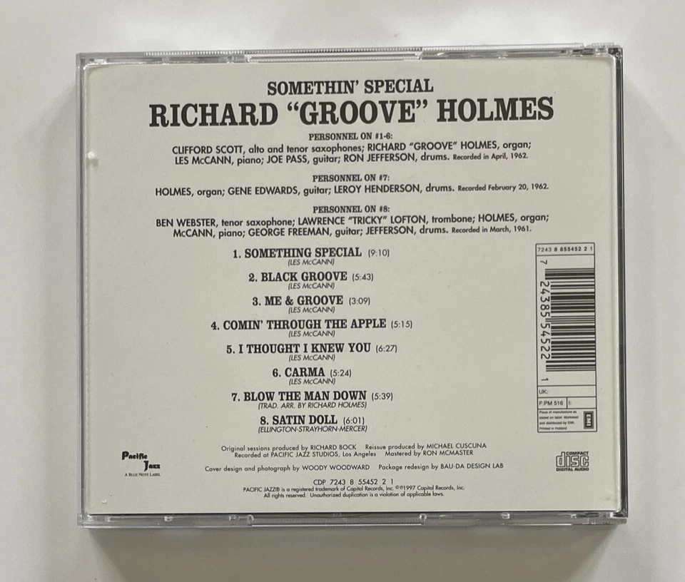 Richard 'Groove' Holmes somethin' Special Jazz Cd Album Near Mint Condition - Image 2 of 4