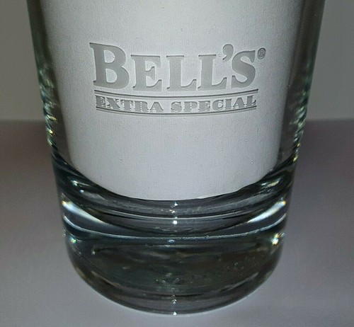 Vintage Pair of Bells Whiskey 200ml Tumbler Glass Embossed Bottom 8 Years Old - Picture 4 of 8