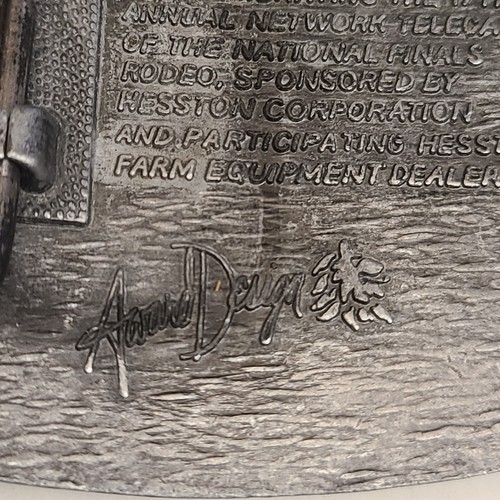 1990 National Finals Rodeo NFR Adult Size Belt Buckle Hesston Fiatagri - Picture 8 of 14