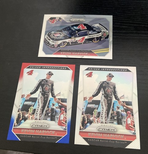 Kevin Harvick 3 Card Prizm Silver Lot NASCAR