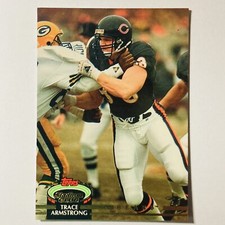 1992 Topps Stadium Club Football Card #164 Trace Armstrong Chicago Bears Tc4