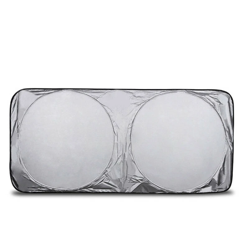 Car Folding Jumbo Front Window Sun Shade Windshield Block Cover Sunshade - Image 3 of 4