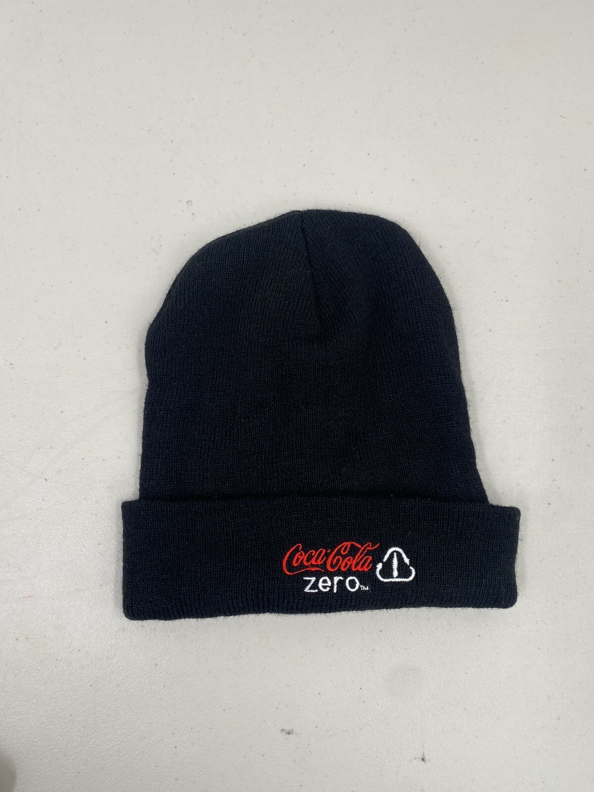 Coca-Cola Zero Beanie Cap Hat Winter Hat Black On… - image 1