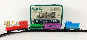 toy train in a tin express