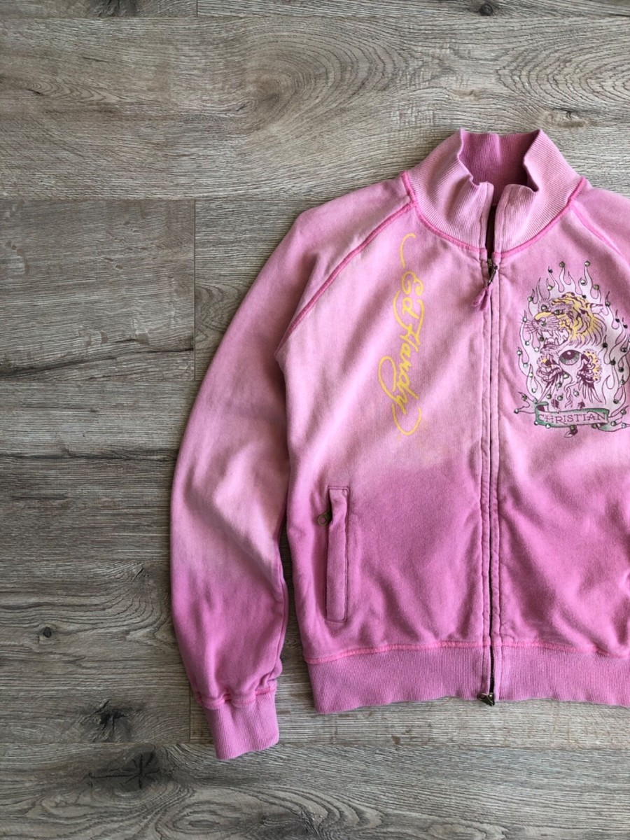 Christian audigier ピンクレディースパーカー s-l1200.jpg