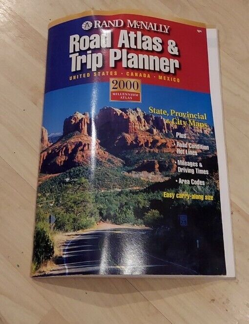 Vintage Book 2000 Rand McNally Deluxe Road Atlas & Trip Planner Millennium Ed.