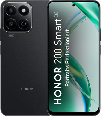 Honor 200 Smart 5G Dual-SIM 256 GB schwarz Smartphone Handy Ohne Vertrag Android