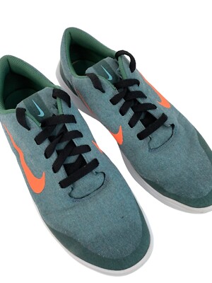 ★Nike★M NKTEE GOLF 1 Nike Mens Victory Golf Lite Shoes Size 9 Green Orange Swoosh