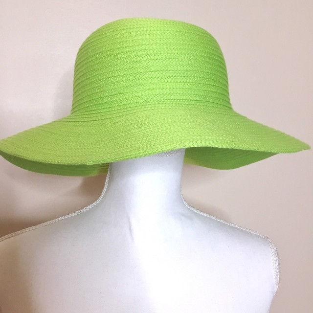 Malo Women's Hat Soft Pacha Cotton Made In Italy Bright Green Flexible