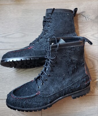 Urban Outfitters Mens Hairy Suede Ankle Lug Boots Sz 10  display picture 3