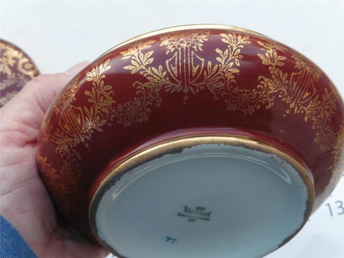 1918 Victoria Czechoslovakia Powder Trinket Box Angelica Kauffman Transfer - Picture 5 of 13