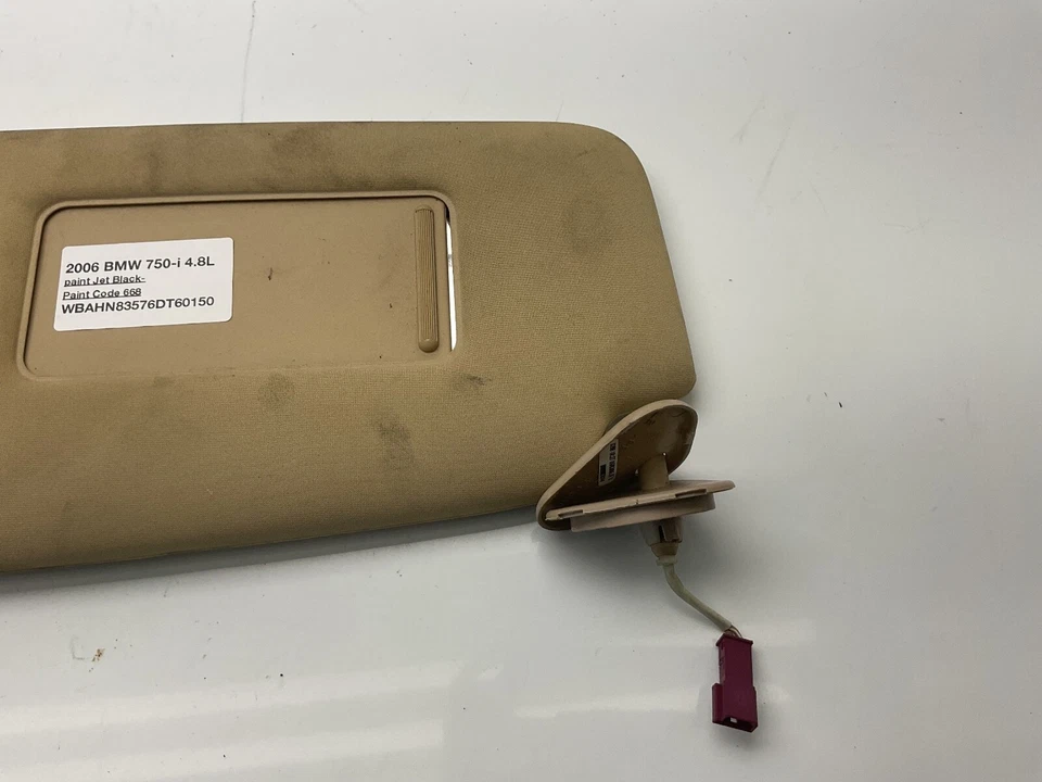 2006-2008 BMW 750LI E65 ПЕРЕДНИЙ ЛЕВЫЙ СОЛНЦЕЗАЩИТНЫЙ КОЗЫРЕК СОЛНЦЕЗАЩИТНЫЙ КОЗЫРЕК СОЛНЦЕЗАЩИТНЫЙ КОЗЫРЕК OEM - Изображение 4 из 4