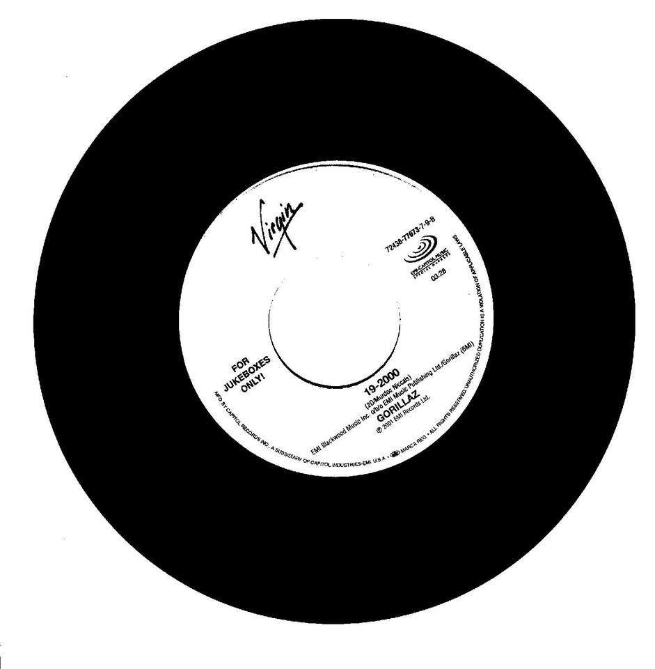 Gorillaz " Clint Eastwood / 192000" 45 vinyl record eBay