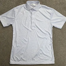 Collars and Co Men's Dress Collar Stretch Polo Sz M White Pebble Beach 5 Diamond
