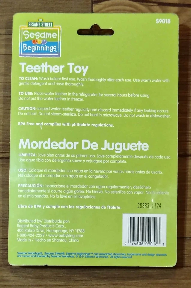 SESAME STREET BEGINNINGS Cookie Monster Blue TEETHER TOY. 0-18M - Image 3 of 3