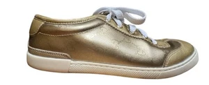 Baskets GUCCI coupe basse motif GG style cuir doré 246344, pointure 36 (US 5,5)
