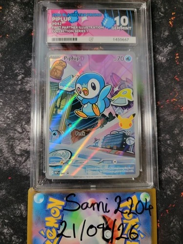 Pokémon TCG: Piplup MEP042 Promo ACE 10 GEM MINT