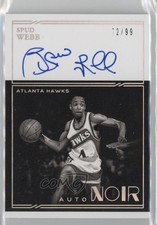 2020-21 Panini Noir Auto Noir Black and White /99 Spud Webb #AB-SWB Auto rf2