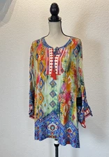John Mark Women's Plus Size 3X Embroidered Pullover Tunic Top NWT