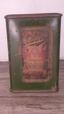 antique Silver Buckle full advertising Turmeric tin container E.R. Godfrey    Z6