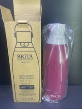 Brita Insulated Filtered Water Bottle with Straw, Stainless Steel, Ruby 32 oz