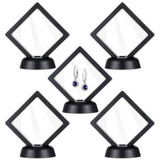 5 Pcs 3D Floating Display Case Challenge Coin Display Frame Stand Holder