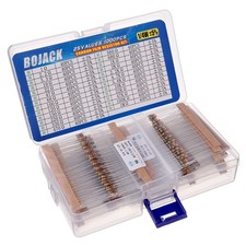 1000 Pcs 25 Values Resistor Kit 1 Ohm-1M Ohm with 5 1/4W Carbon Film Res