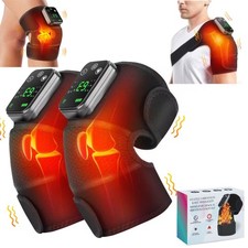 Cordless Knee Massager for Pain Relief with 3 Vibration Modes, 3 Heating Levels