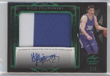 2022 Leaf Trinity Black Holo Green 1/1 Kyle Filipowski #PA-KF1 Patch Auto 13u1
