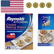 Kitchens Cookie Baking Sheets, Pre-Cut Parchm...
