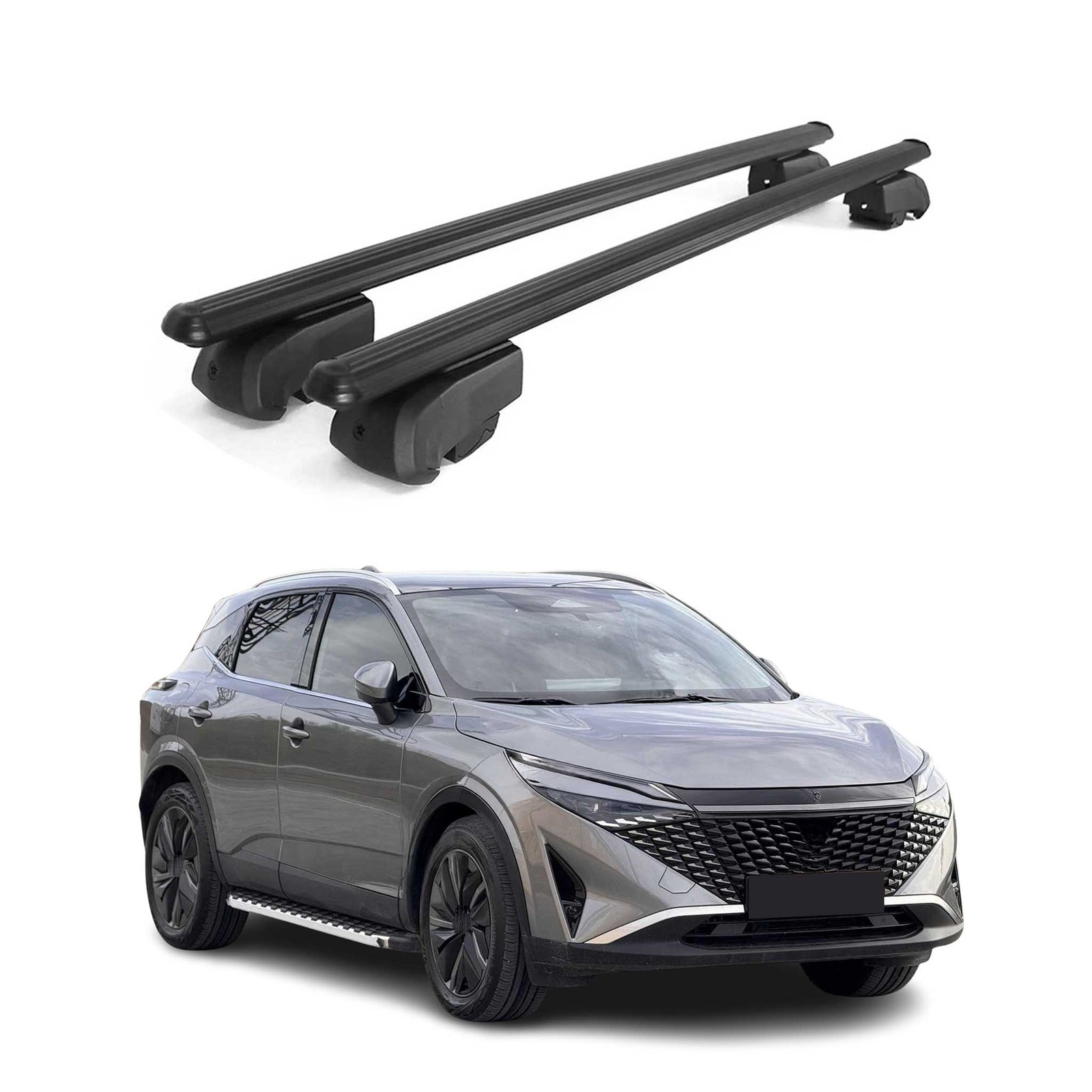 Barres de toit Nissan Qashqai 2021-2023 pour coffre et ski