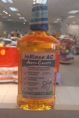 ioRinse AC Anticavity Fluoride Alcohol Free Molecular Iodine Mouthwash New