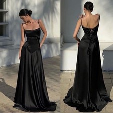 HOUSE OF CB 'Anabella' Black Lace Up Maxi Dress NWOT size L A-C