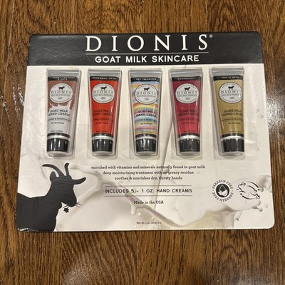 DIONIS Goat Milk Hand Cream Set 5 Assorted 1 oz Variety Scent Moisturizer (NEW)
