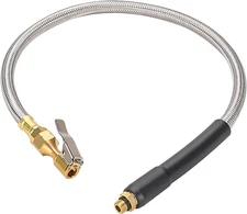 21’’ Tire Inflator Gauge Hose Replacement, 3/8-24 UNF Threads