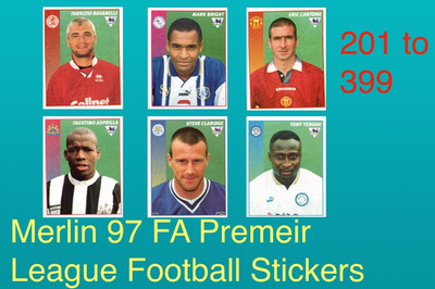 Merlin FA Premier League 97 1997 Fußball Soccer Sticker 201 bis 399 - Pick One
