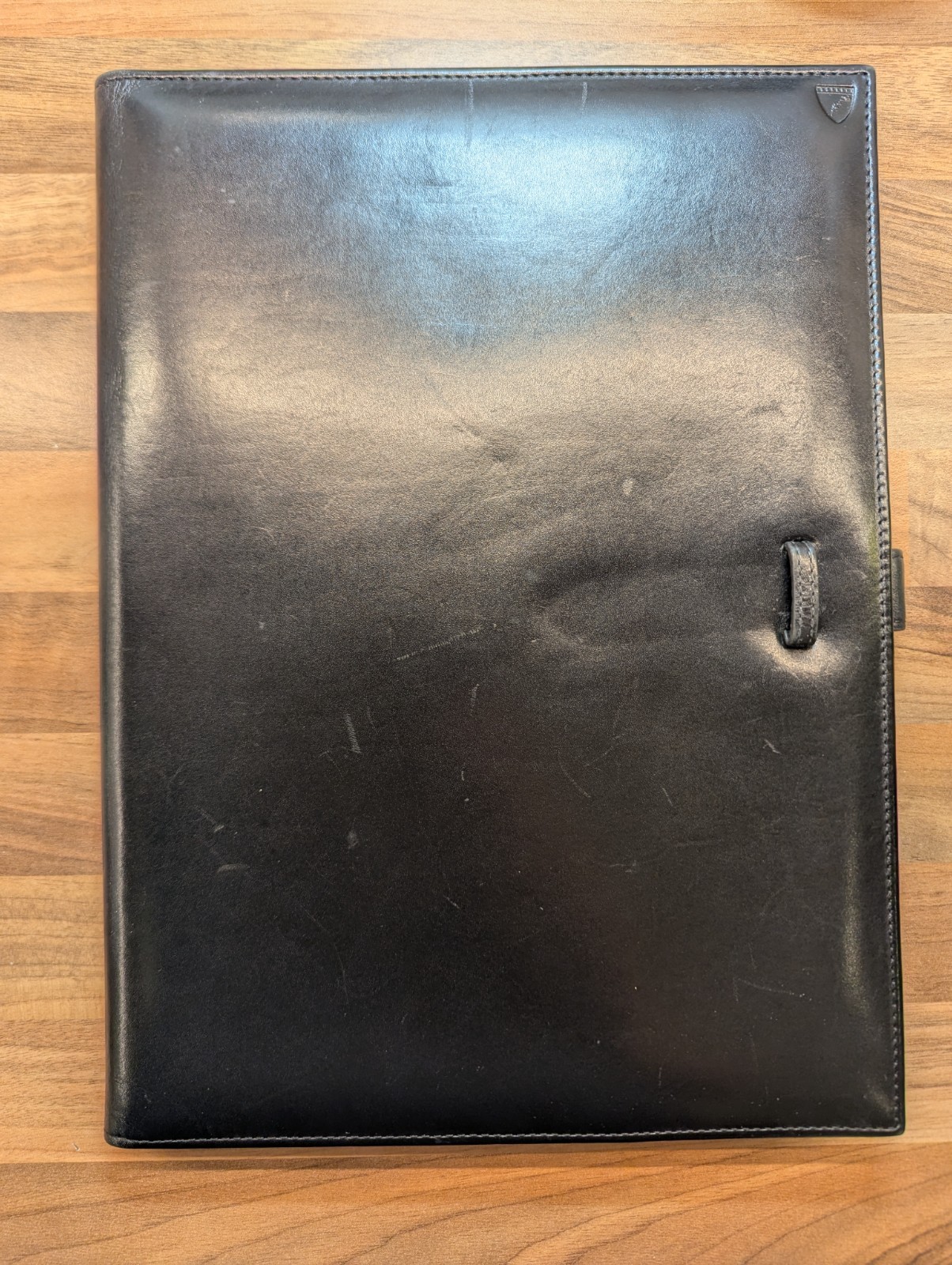 Vintage Aspinal of London Black Leather A4 Portfolio Folder image 3
