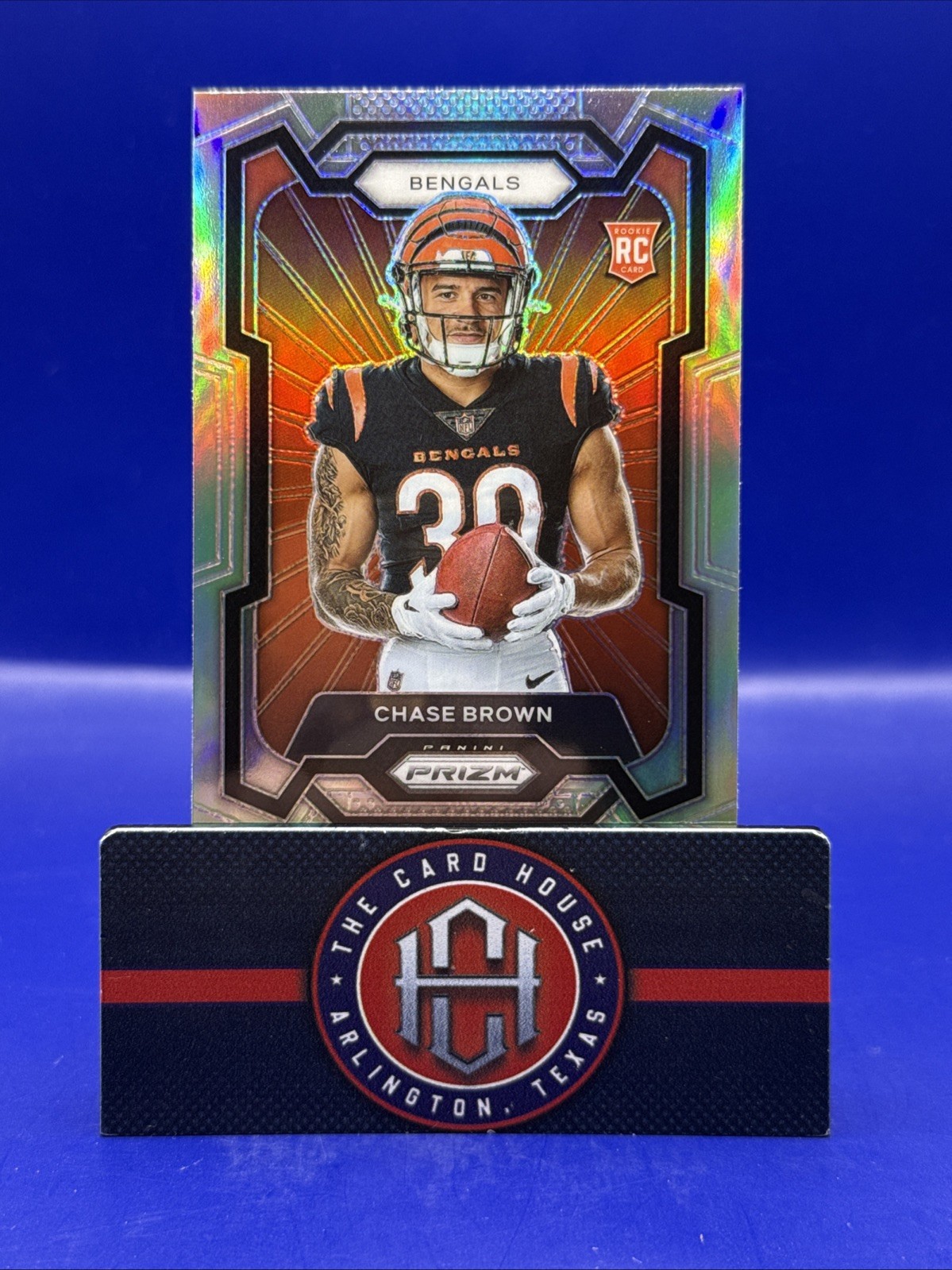 2023 Prizm Chase Brown Rookie RC Silver Variation Cincinnati Bengals JM1