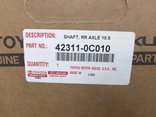 Genuine OEM Toyota 42311-0C010 Rear Axle Shaft 2007-2021 Tundra