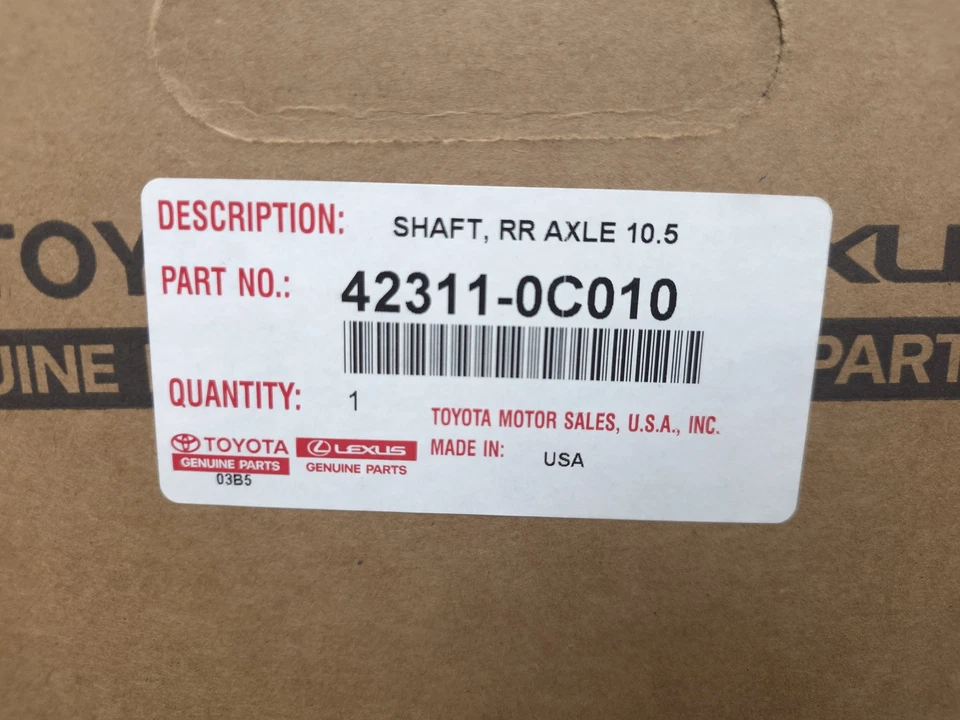 Genuine OEM Toyota 42311-0C010 Rear Axle Shaft 2007-2021 Tundra - Image 1 of 1