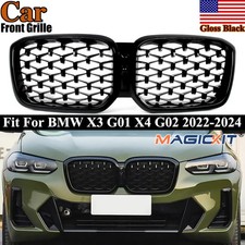 Diamond Front Kidney Grill Radiator Grille Fit For Bmw 2022-2024 X3 X4 G01 G02