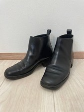 GUCCI Boots Heel Leather Black EU34.5/US4.5 121415c