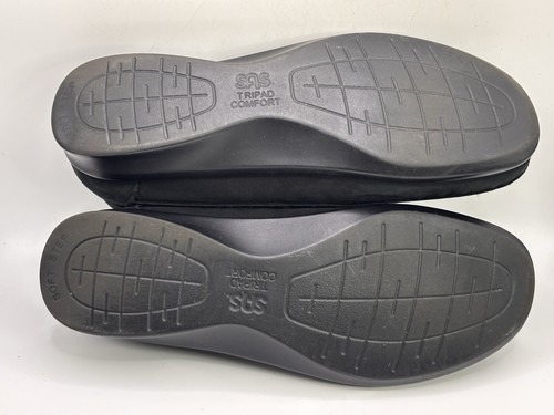 SAS Roamer EZ Strap Walking Shoes Black Suede Comfort Womens Sz 8.5 WW Mary Jane - Picture 4 of 6