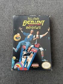 BILL & TED&rsquo;S EXCELLENT ADVENTURE Video Game (Nintendo NES) Tested Game And Box