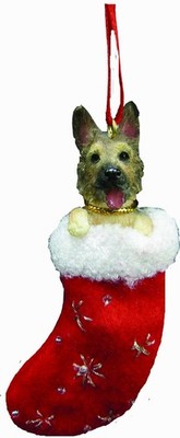 German Shepherd Christmas Stocking Ornament with One Size, Multi Color