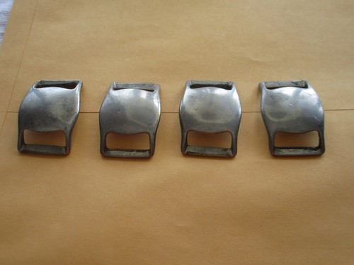 4 nickel plated buckles for horse tack parts