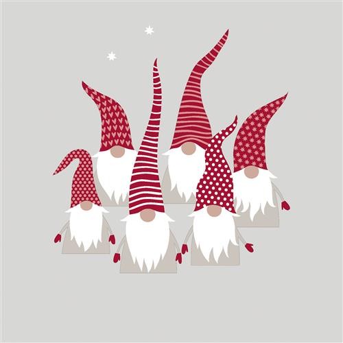 20 Servietten Scandic Santas Weihnachten Gnom Wichtel Zwerg Scandinavien Deko-image
